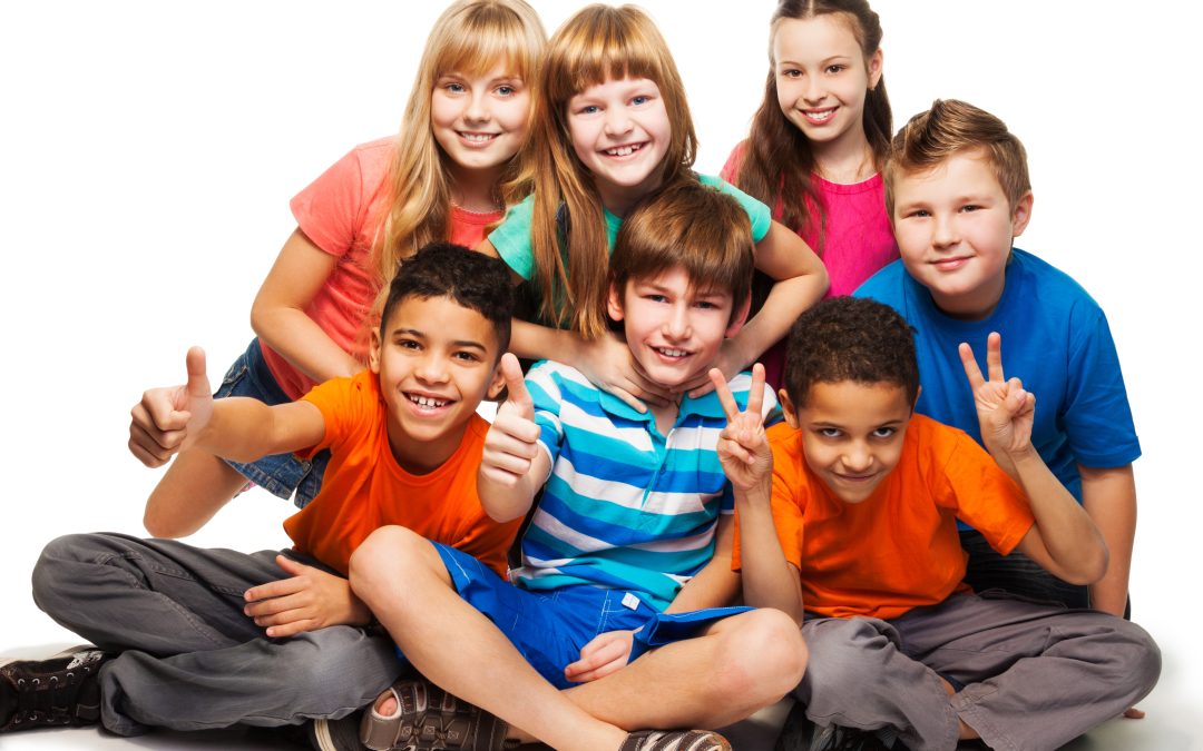 Group Of Happy Diverse Looking Boys And Girs